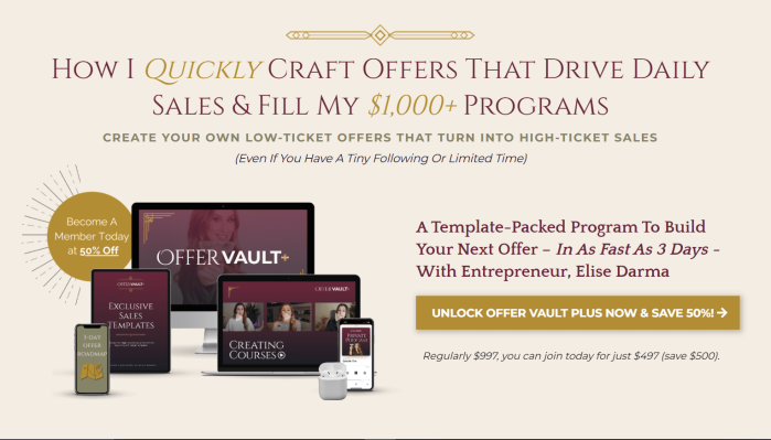 Elise Darma – Offer Vault Plus