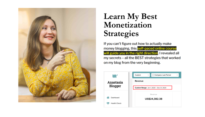 Anastasia Gutnikova Blog Your Way to $10k Course