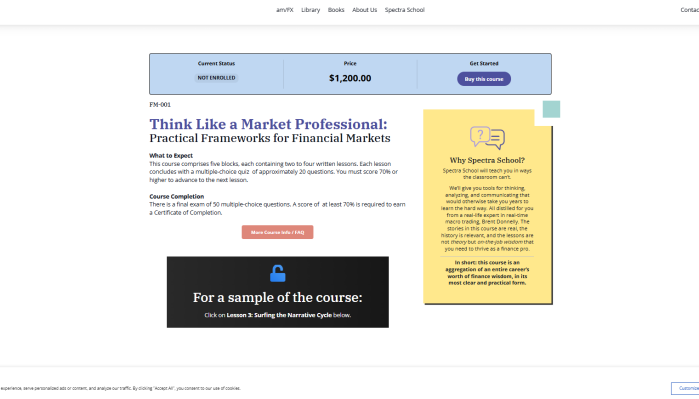 Spectra Markets – Think Like a Market Professional