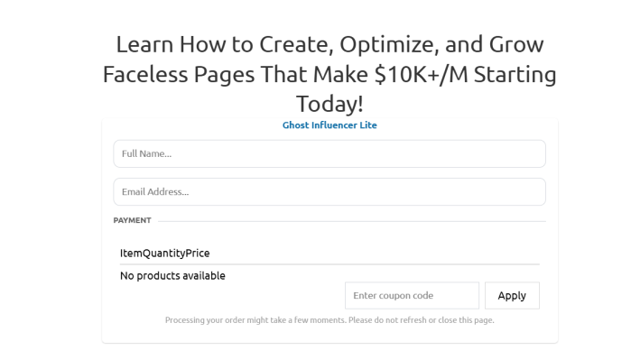 Ghost Influencer Lite - Learn How to Create, Optimize, and Grow Faceless Pages