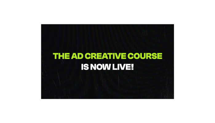 the Ad Creative course by Fraser Cottrell