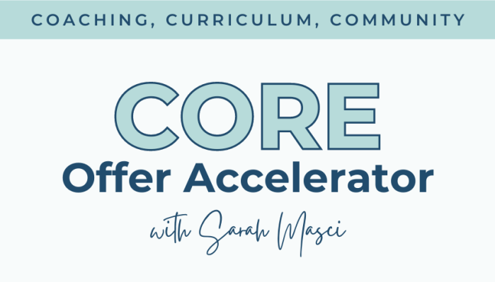 Sarah Masci – Core Offer Accelerator