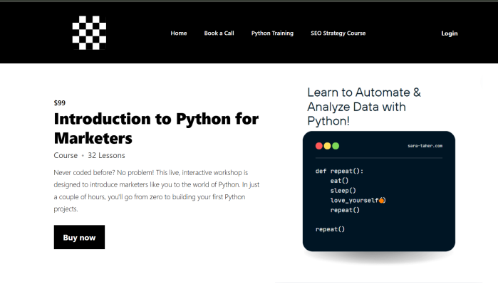 Sara Taher - SEO Riddler - Introduction to Python for Marketers
