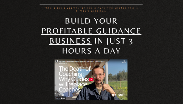 Nik Huno – The 3-Hour Guidance Busines