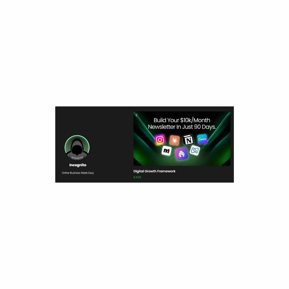 Incognito – Digital Growth Framework + Instagram Masterclass: The Ultimate Guide to Digital Growth