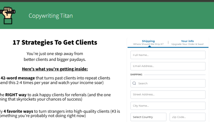 Copywriting Titan – 17 Strategies to Get Copywriting Clients NOW Course, Copywriting Titan course download, Copywriting Titan coaching, 17 Strategies to Get Copywriting Clients NOW by Copywriting Titan, freelance copywriting clients, how to get copywriting clients, copywriting client acquisition, copywriting freelancing, copywriting mentorship, copywriting strategies, client-getting copywriting tips, best copywriting course, copywriting titan review, copywriting titan course breakdown, copywriting freelancing roadmap, copywriting success strategies, find copywriting clients, premium copywriting coaching, high-paying copywriting clients, freelance writing courses