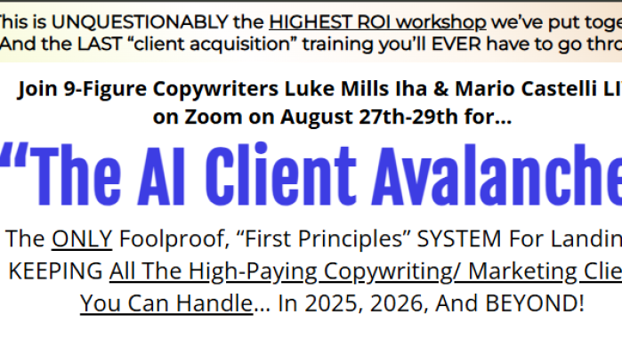 THE AI CLIENT AVALANCHE - Mario Castelli
