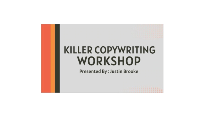 Justin Brooke - Killer Copywriting
