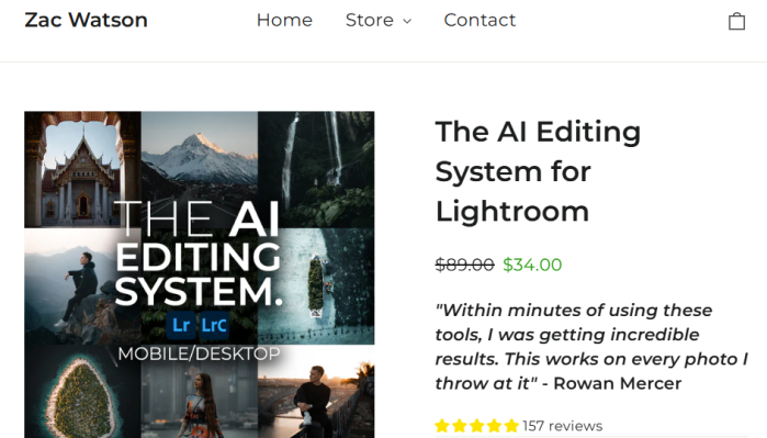 Zac Watson – The AI Editing System for Lightroom