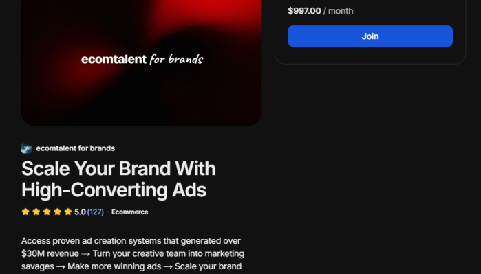 EcomTalent – Scale Your Brand With High-Converting Ads