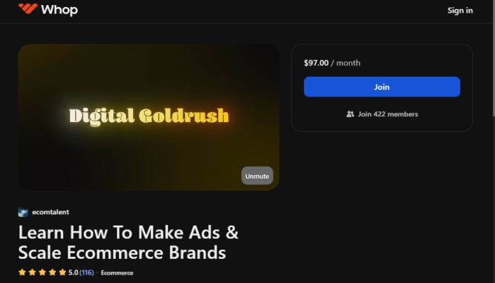 Ecom Talent – Learn How To Make Ads & Scale Ecommerce Brands