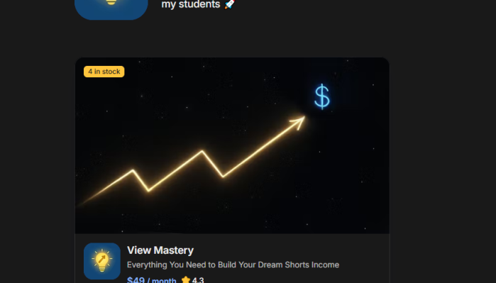 View Mastery – Everything You Need to Build Your Dream Shorts Income