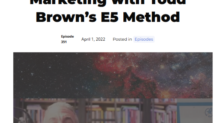 Todd Brown – Stage 5 Direct Response Marketing Masterclass + Bootcamp Recordings