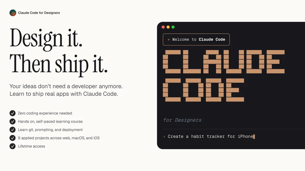 Claude Code for Designers - 2026 Course