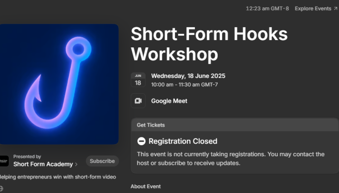 Kallaway - Short-Form Hooks Workshop