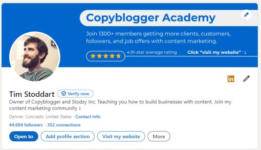 Tim Stoddart – CopyBlogger Academy