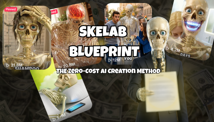 Skelab Blueprint – Zero-Cost AI Creation System