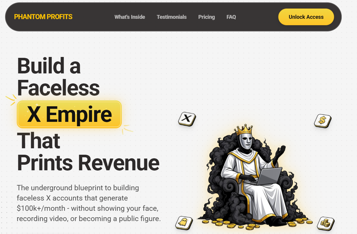 Phantom Profits System – Build a Faceless X Empire