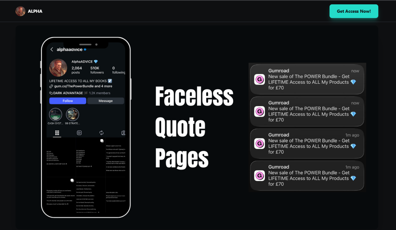 Build Faceless Quote Pages That Grow Daily & Generate Sales