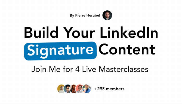 Pierre H – LinkedIn Signature Content