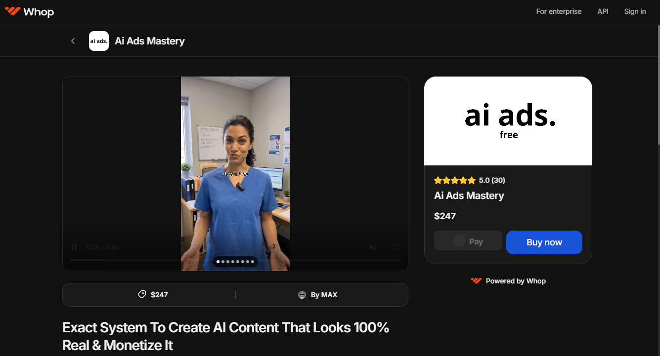 Max - Ai Ads Mastery 5d - Exact System To Create AI Content That Looks 100% Real & Monetize It