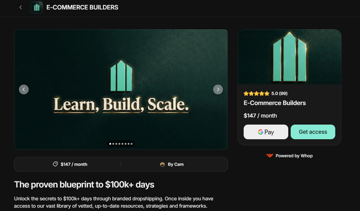 CAM - E-COMMERCE BUILDERS (Latest 2026 July update)