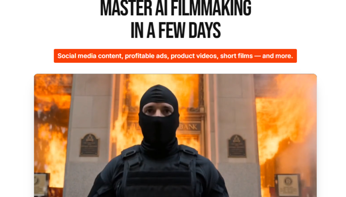 AI Film Mastery Academy – Master AI Filmmaking In A Few Days + Prompt Vault